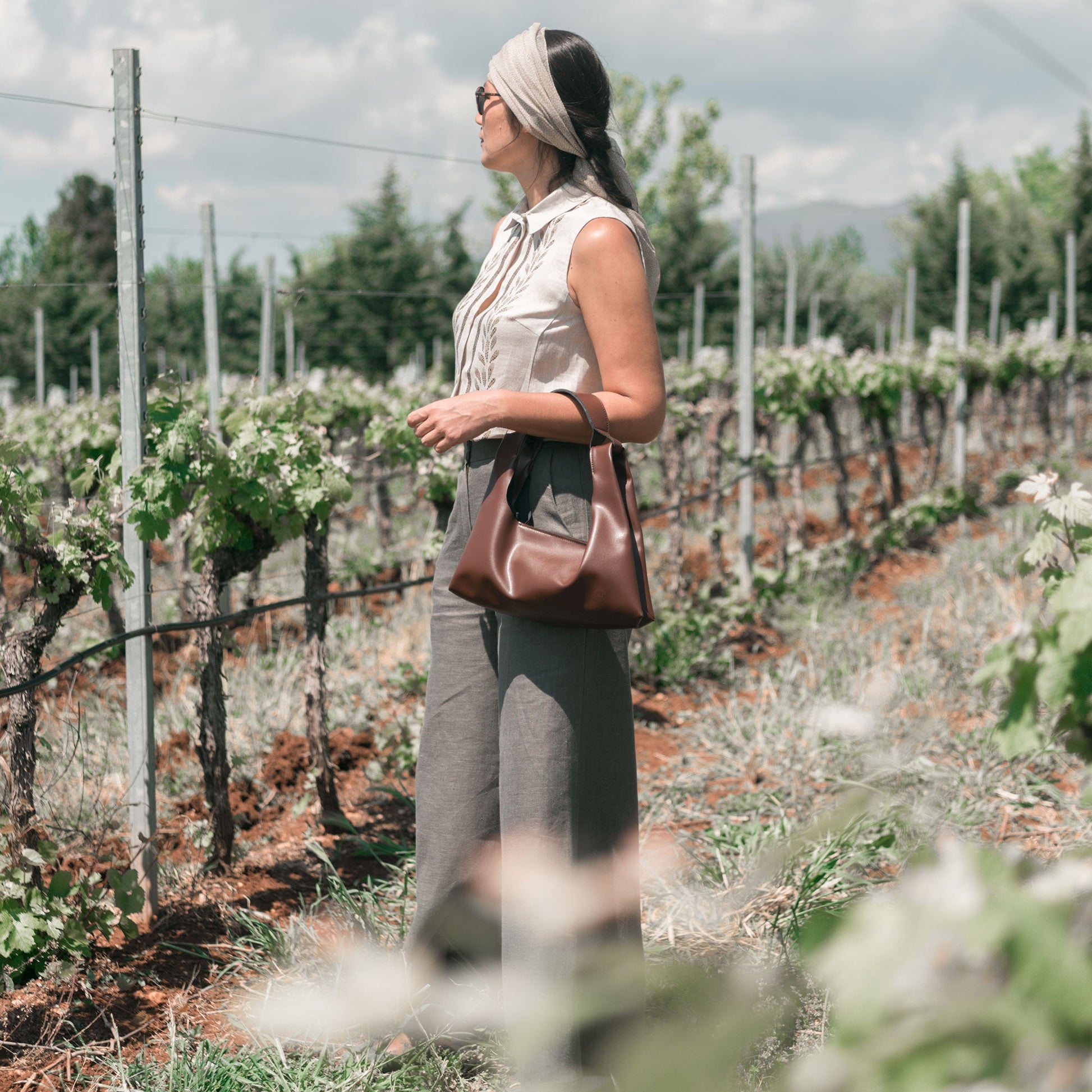 Grape Baguette - Premium Shoulder Bag from L&E Studio