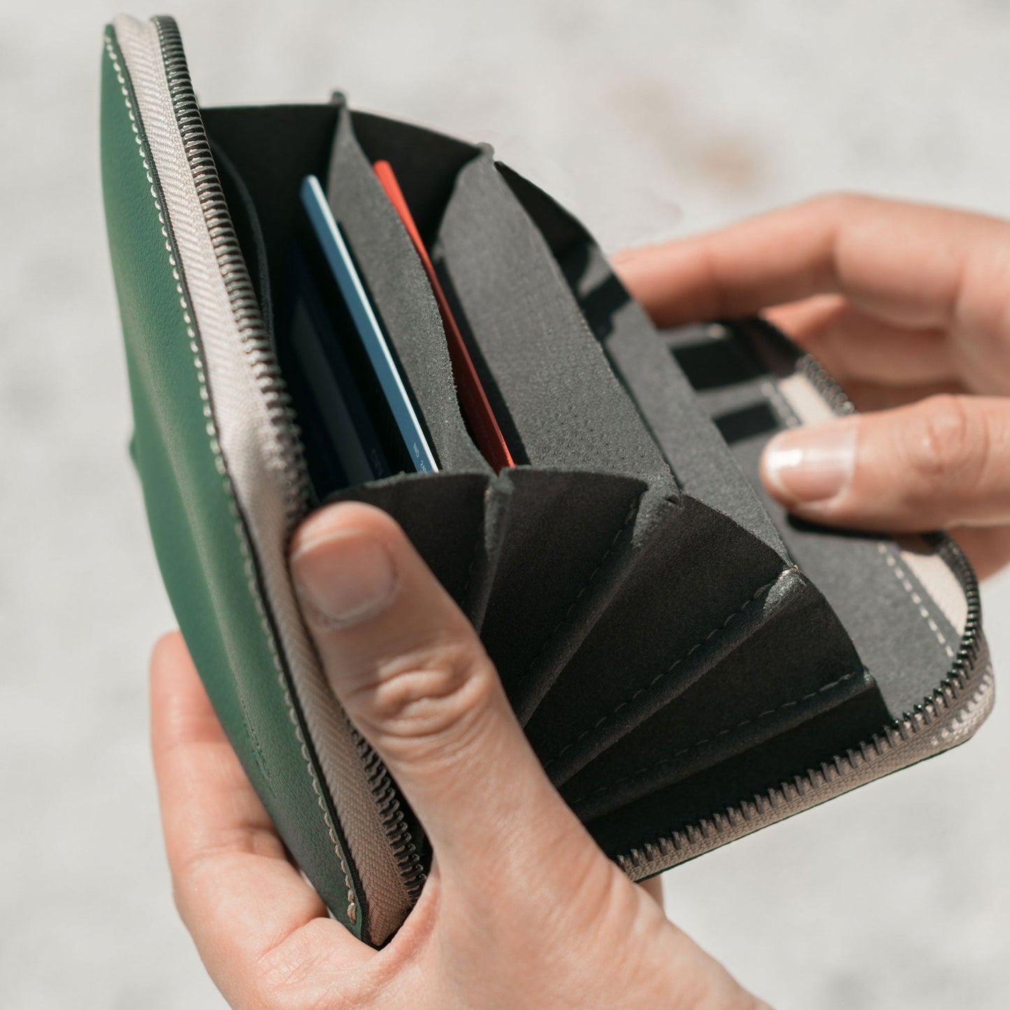 Grape Zipped Wallet - Premium Handbag & Wallet Accessories from L&E Studio